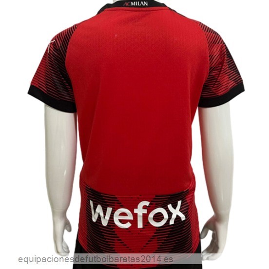 Nuevo Tailandia 1ª Jugadores Camiseta Niños AC Milan 23/24 Rojo Baratas